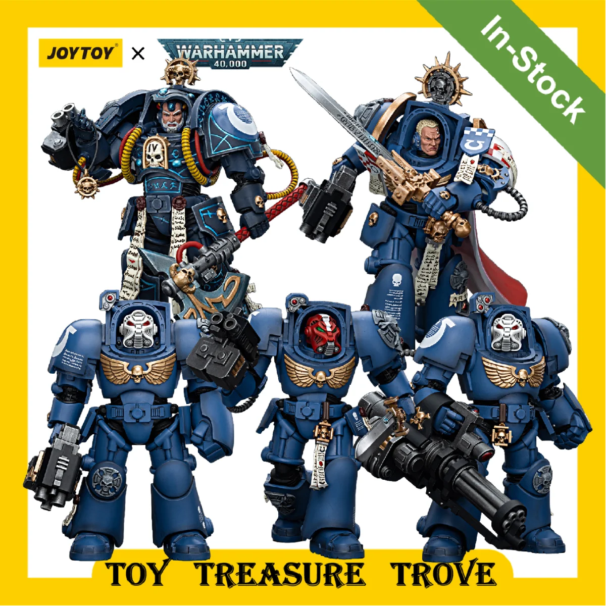 HiPlay JoyToy Warhammer 40K - Action Figure Ultramarines Terminator Squad Sergente In Scala 1:18, 140mm, Modello Da Collezione JT9923