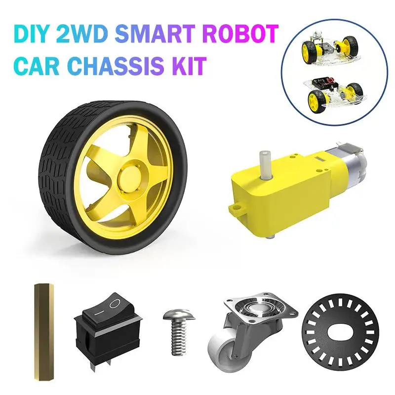 Kit Châssis Robot 2WD 4x4 Moteur 130 Voiture RC DIY