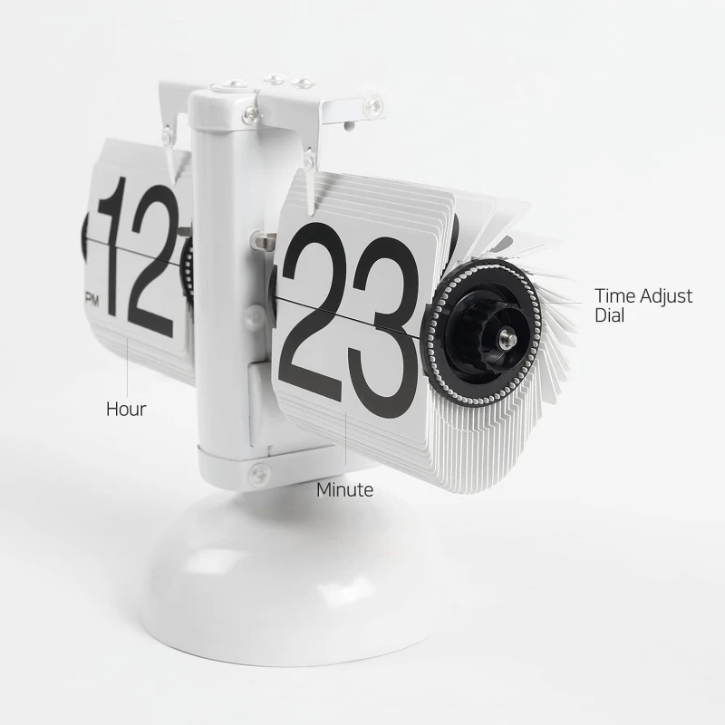 Vintage Flip Page Clock Automatic Page Turning Quartz Time Clocks Decor for Home Bedroom Office Desktop Decoration digital clock weather clock lcd digital clock digital desk clock digital table clock mini desk clock mini weather clock flipping clock retro desk clock retro telephone alarm clock