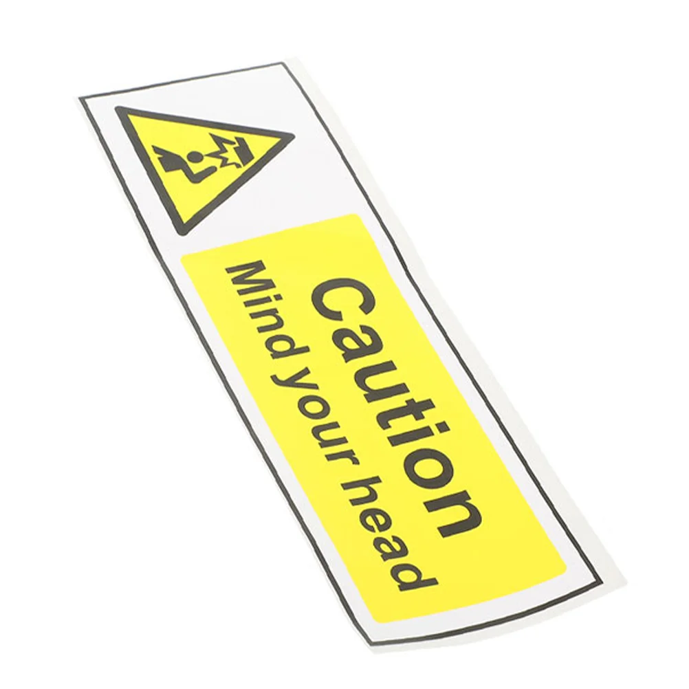 Signage Funny Warning Stickers Caution Watch Your Head Signs Pp Safety Pvc Bathroom for Workplace