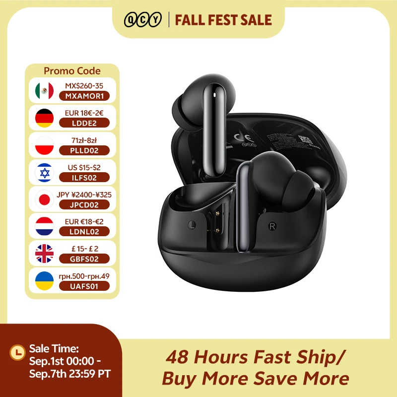 QCY Melobuds Premium ANC Wireless Earbuds with Enhanced Noise Cancellation and Crystal-Clear Calls