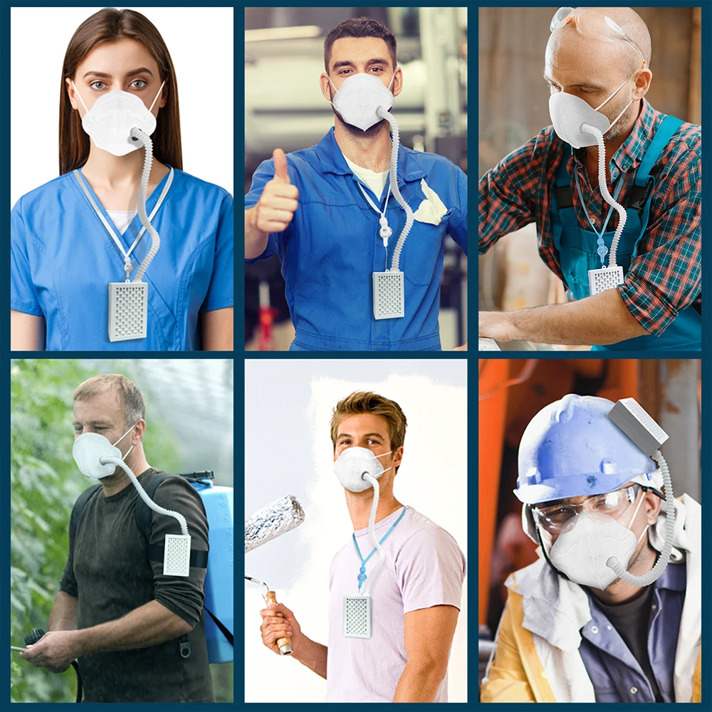 Masque Anti-Poussière avec Ventilateur et Filtre HEPA - Autonomie 12h