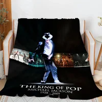 Sofa Blankets for Winter M-Michael J-Jackson Microfiber Bedding Warm Knee Bed Camping Custom Fluffy Soft Blankets King Size 2