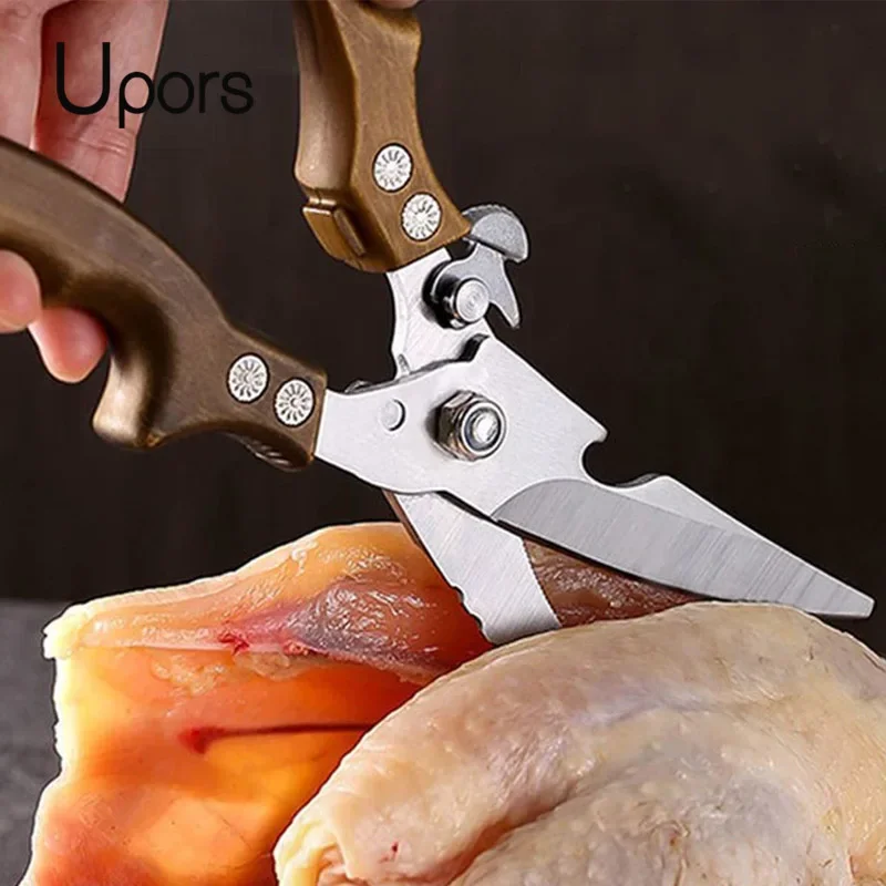 Ciseaux professionnels en os de poulet, ciseaux de cuisine en acier  inoxydable pour la volaille, la viande, le poisson et les légumes -  AliExpress