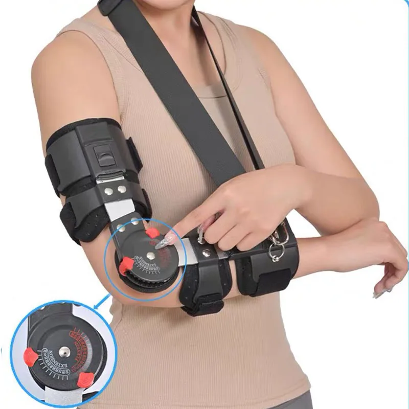 Medical Orthopedic Hinged Rom Elbow Brace-Adjustable Post Op Elbow Stabilizer Splint-For Elbow Fractures-Trauma Orthopedic Brace 6