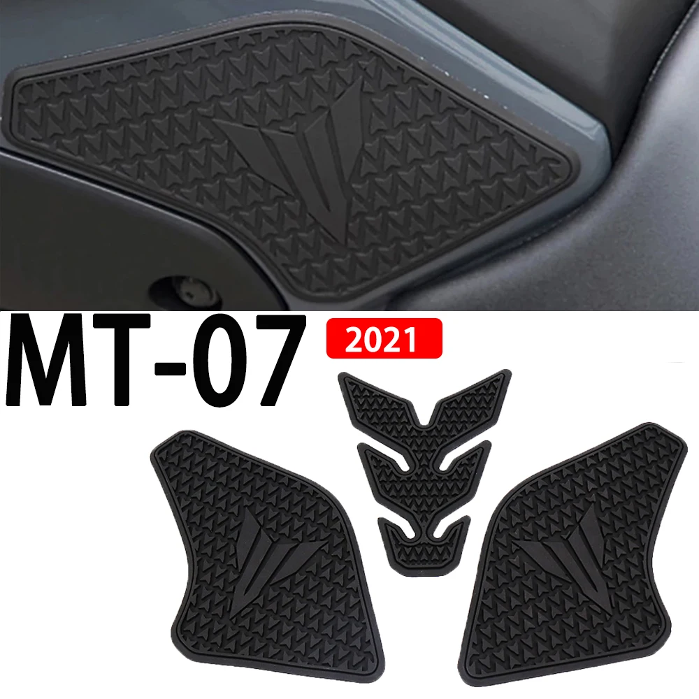 Motorcycle Waterproof Pad Rubber Sticker FOR YAMAHA MT07 MT-07 mt-07 mt07 2021 Non-slip Side Fuel Tank Stickers