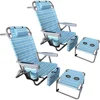 Backpack Folding Beach Chairs Set of 2 for Adults Heavy Duty 350Ibs with Camping Table Portable Lay Flat Beach Chair 1