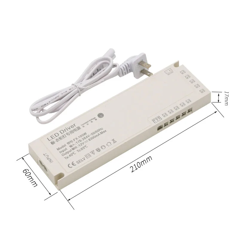 Description Picture 2 of itemLED Cabinet Light Power Supply 60w 100w 150w  Transformer 12V 24V Constant Voltage Source Adapter for LED Strip