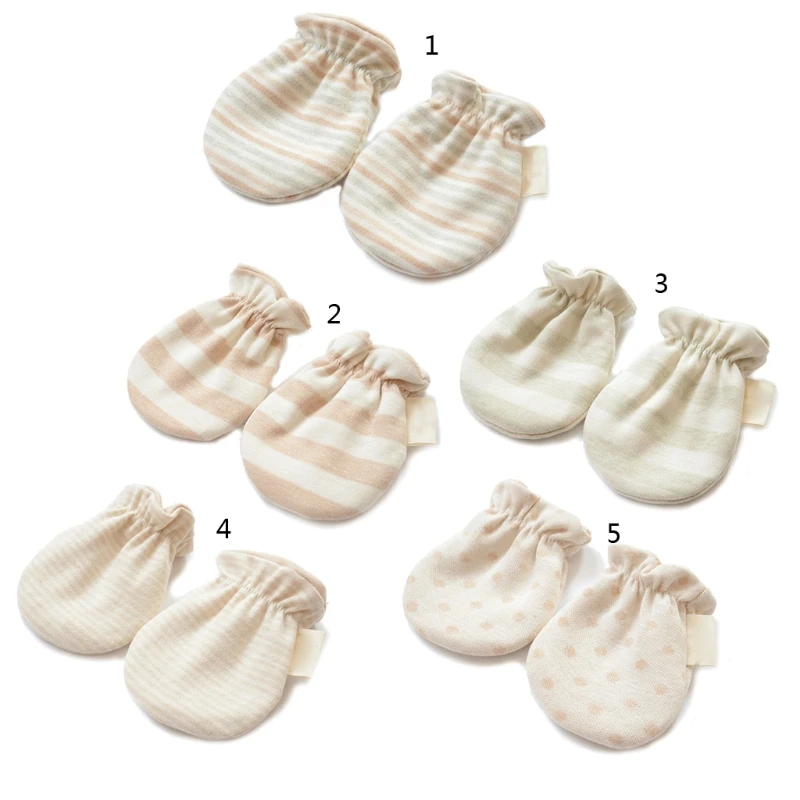 1 Pair Baby No Scratch Mittens Gloves for 0-6 Months Baby Cotton Girls' Mittens DropShipping