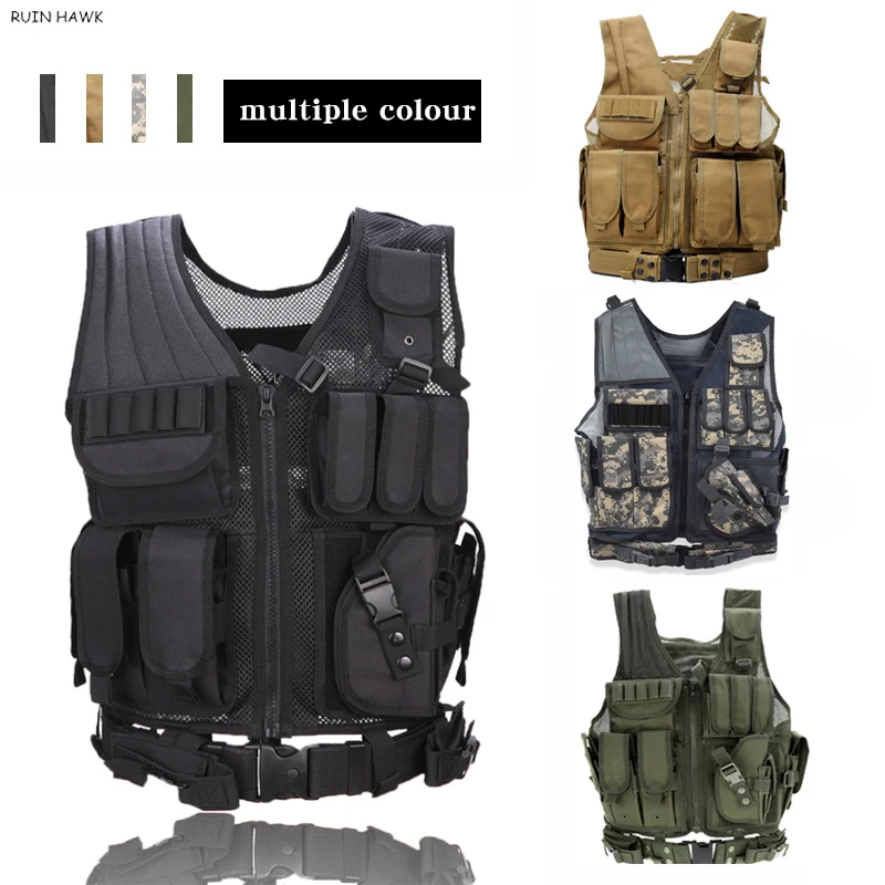 

Tactical Vest Military Gear Molle Hunting Armor Vest Airsoft Gear Paintball Protective Vest CS War Game with Multiple Pockets