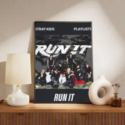 Stray Kids Music Art Print: Celebrity Wall Decor for Bedroom or Office Gift (White04)