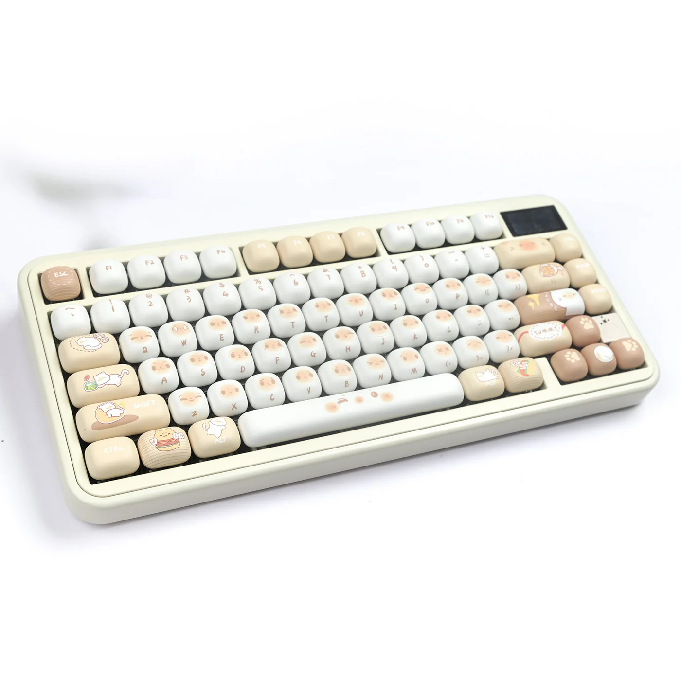 Kawaii Toasted Marshmallow Cat Mog Profile Keycaps (136 Keys)