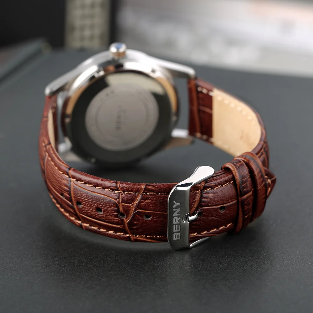 BERNY Orologio Al Quarzo Da Uomo Movimento Giapponese