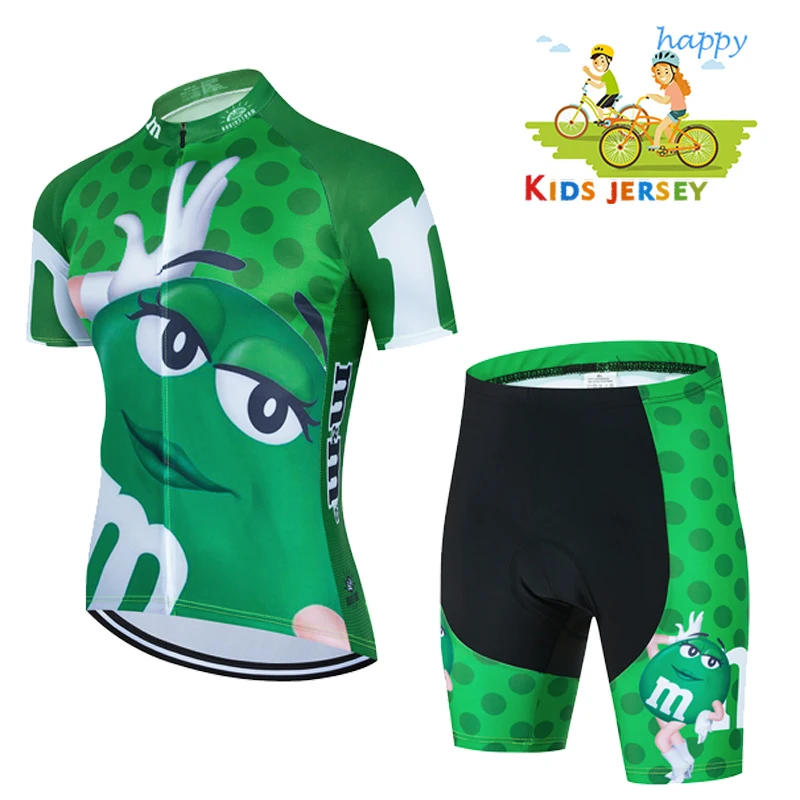 2023 Funny Cartoon Kids Cycling Jersey Set Boy Girls Cycling Clothing Children Road Bike Shirts Suit MTB Ropa Ciclismo Maillot 6
