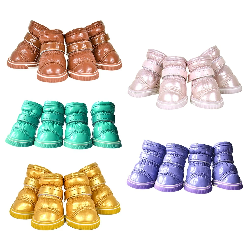 Winter Dog Shoes For Small Dogs Warm Puppy Antislip Pet Shoes