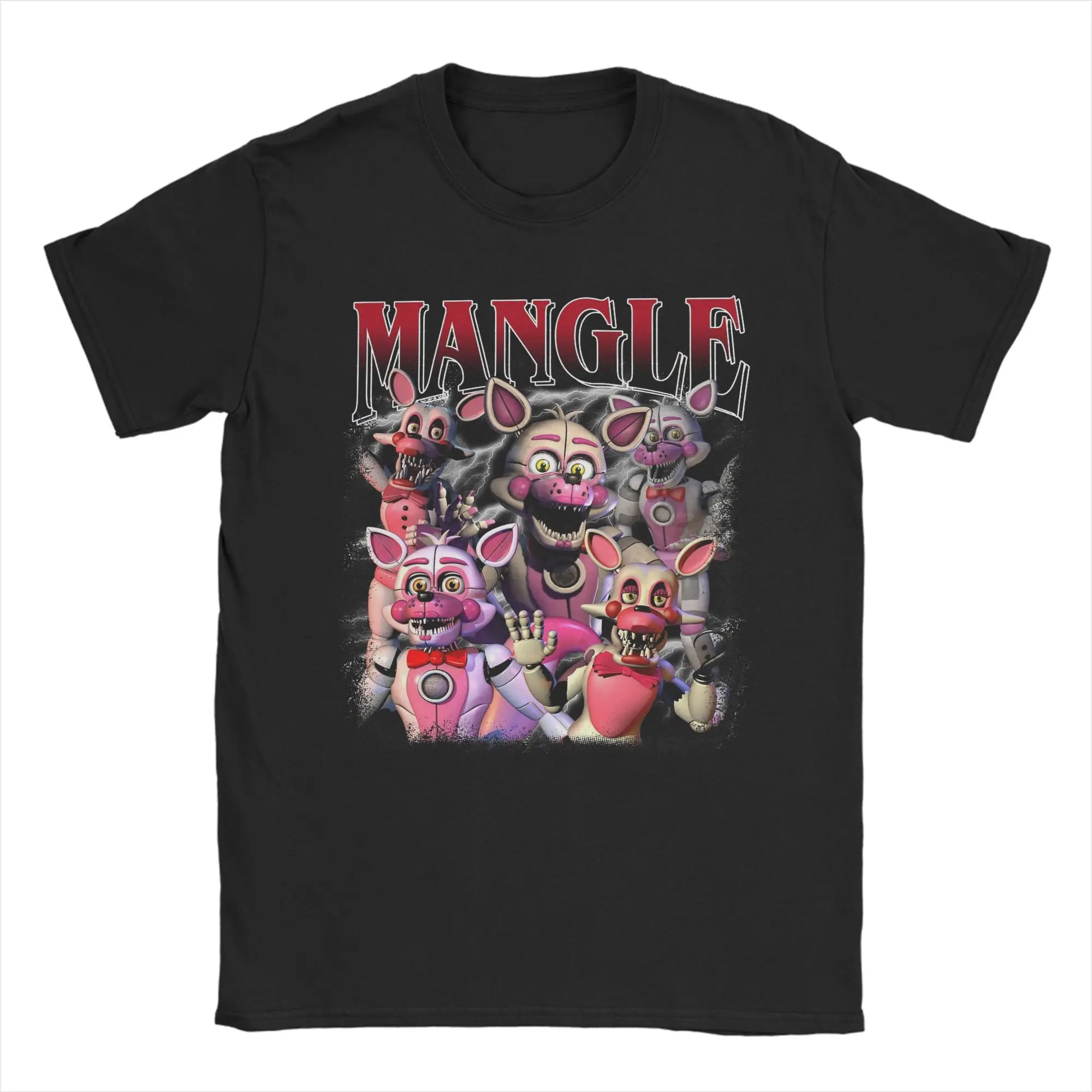 Men's Pure Cotton FNAF Freddy's Humor Crewneck T-Shirt - Short Sleeve Plus Size Top