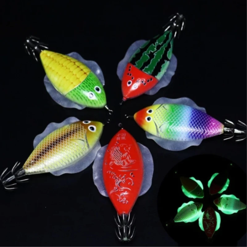 ジグ付きフラットイカ型ルアー 釣りに最適な人工餌 魚を捕まえるためのルアー ミノー釣り道具 10cm 14g 釣りルアー Aliexpress