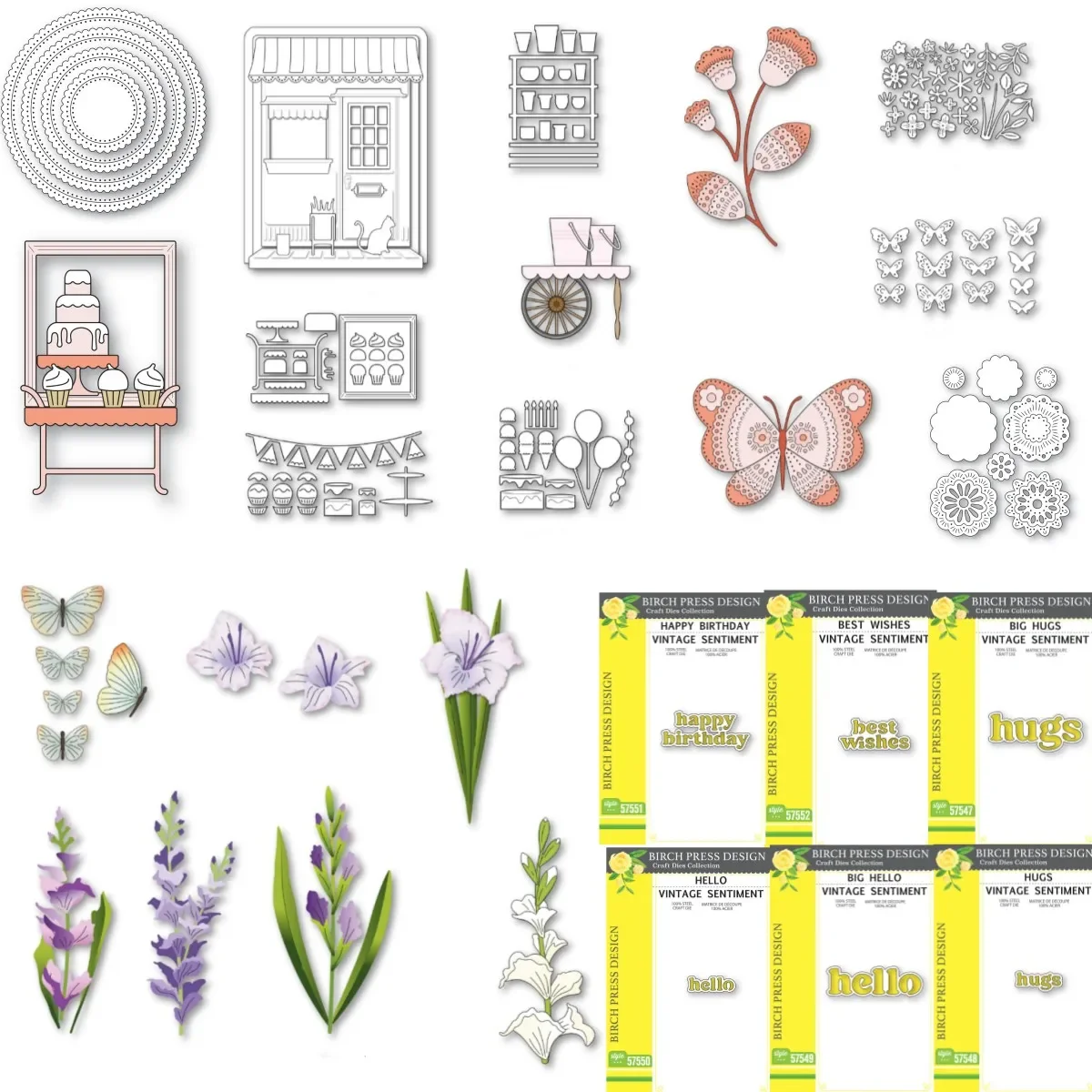 

Flower Butterfly Metal Cutting Dies DIY Scrapbook Craft Decoration Embossing Template Supplies Greeting Card Handmade 2024 New