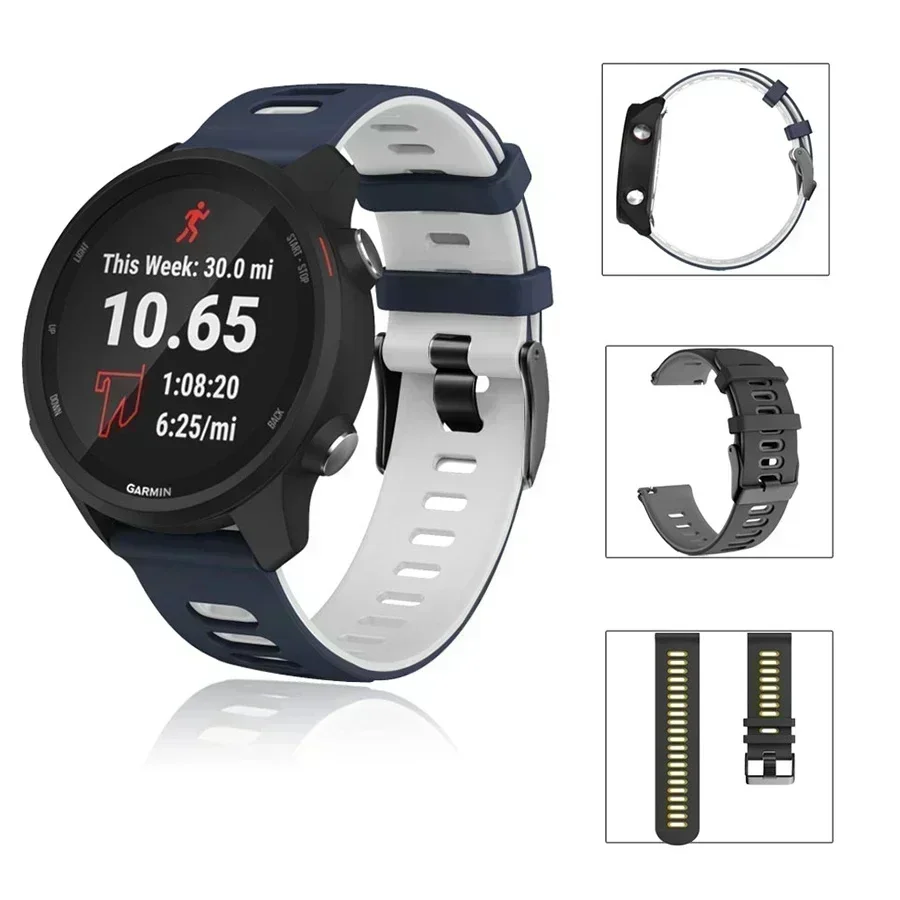 Sports Rubber Strap - Swim Silicone Soft Watchband Accessory (20mm/22mm)