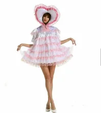 

Sissy Lockable Sweetheart Soft White Satin Dress Uniform Cross Dress