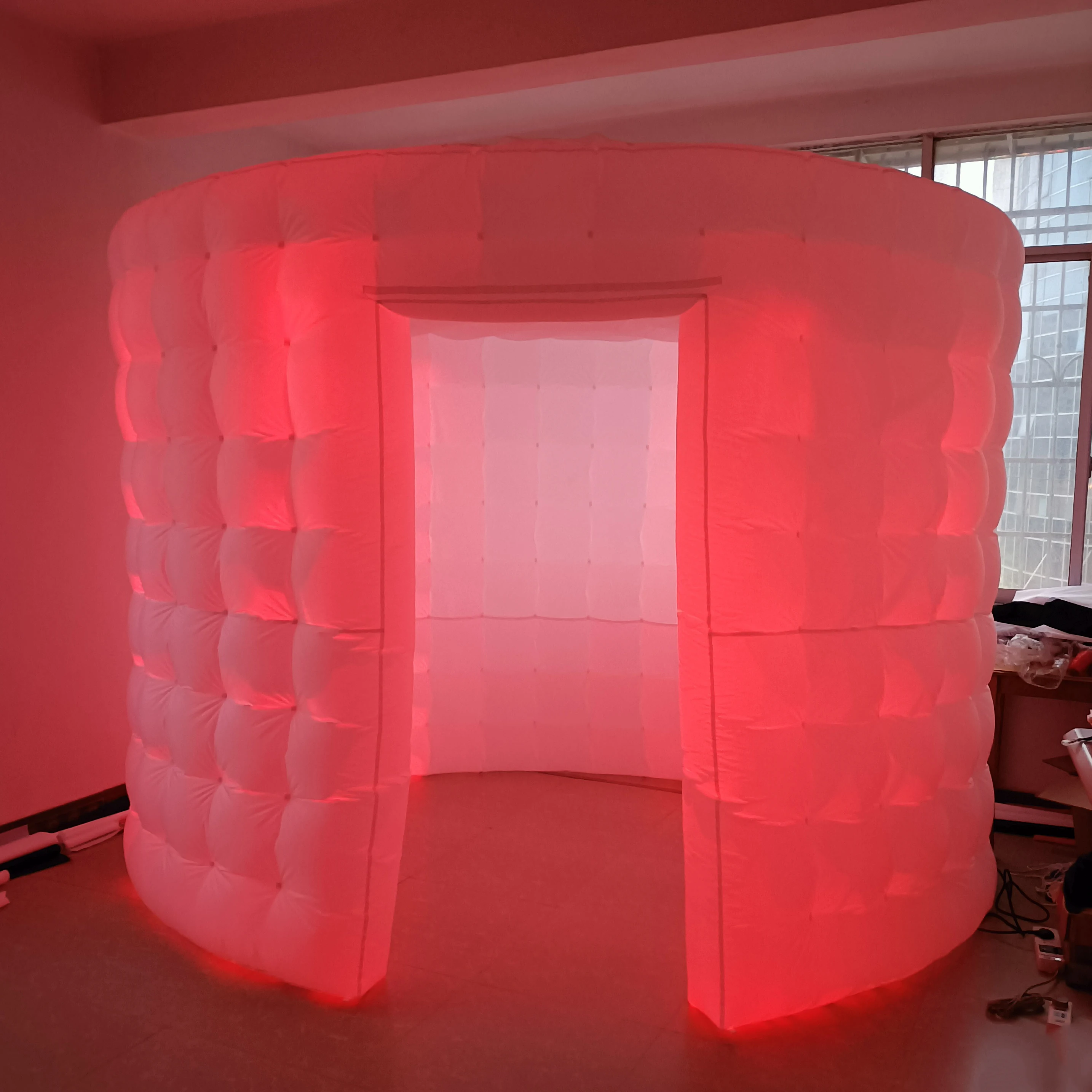360 stupňů oválné / elipsa nafukovací fotka budky ohrada kabina s RGB barva LED