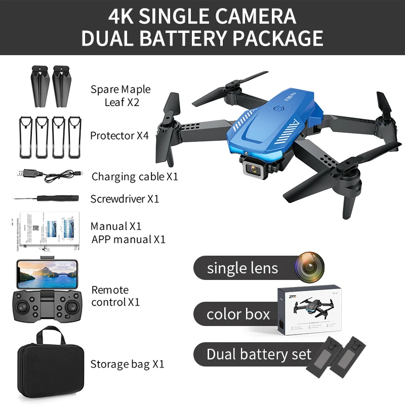 F185 Foldable Drone HD 4K Dual-camera Aerial Camera Obstacle Avoidance Quadcopter Long-endurance Remote Control Aircraft foldable fpv wifi rc quadcopter remote control drone RC Quadcopter