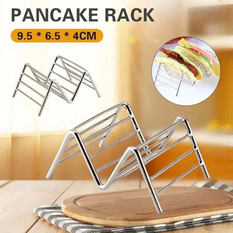 1-4 Lattice Taco Holders Tray Rack Wave Shape Stainless Steel Cool Down Oven Dishwasher Safe Restaurant Home Kitchen Bakeware