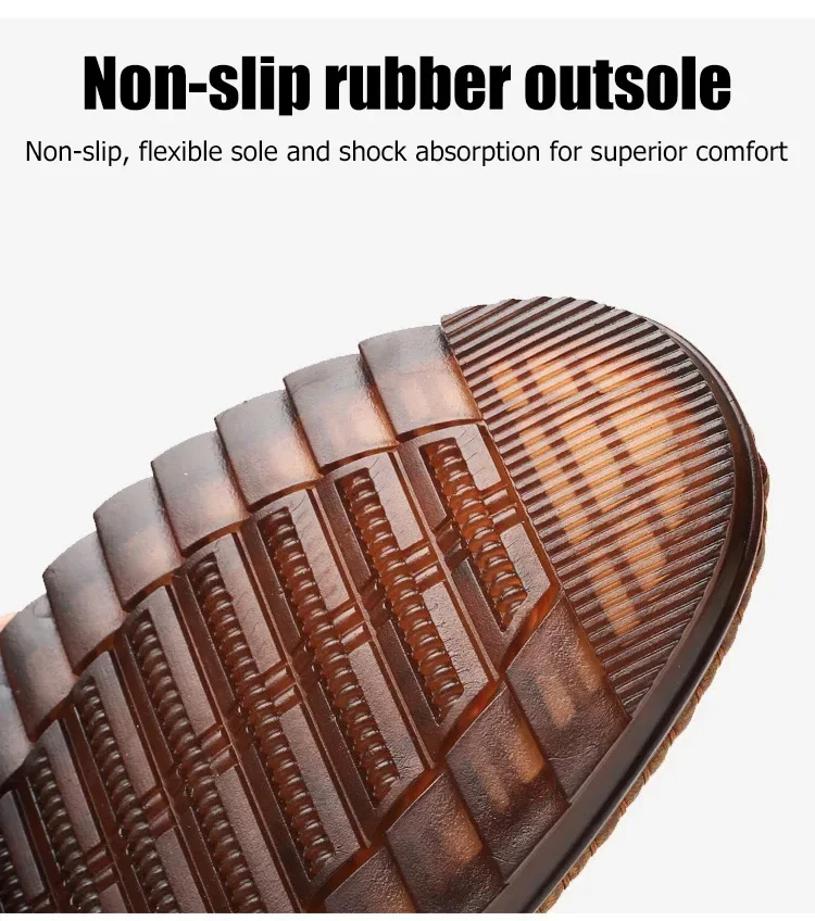 Herren-Lederschuhe, Freizeitschuhe, zum Hineinschlüpfen, weiches Leder, weiche Sohle, atmungsaktive Schuhe, modische, strukturierte, weiche Lederschuhe – Detail 7