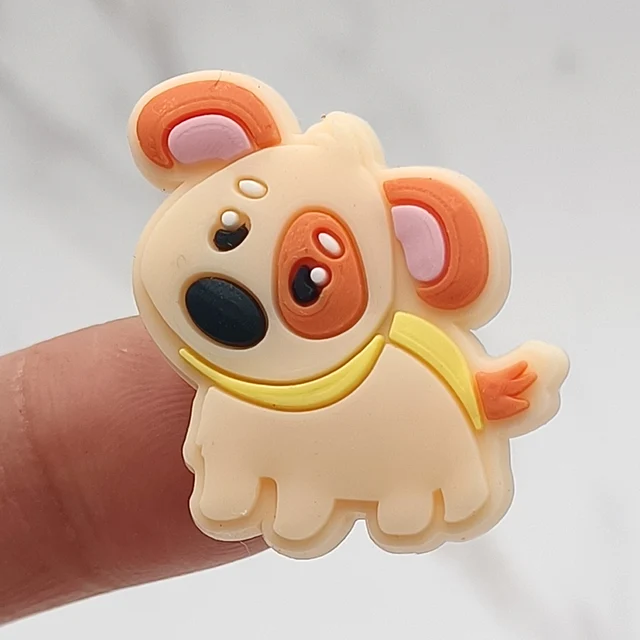Single Sale Cartoon Animals PVC Shoe Buckle Accessories Funny DIY Cat Dog Rabbit Shoe Decoration Jibz For Crocs Charms Kids Gift G