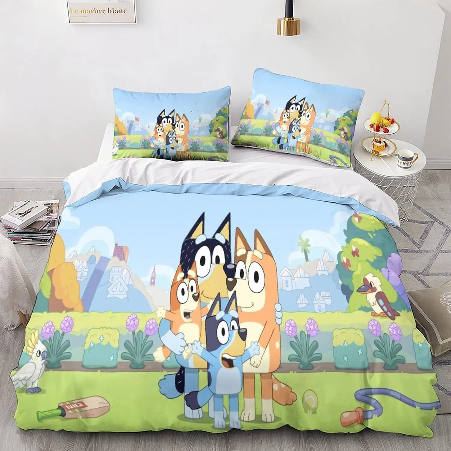 Animated Cartoon Bedding Set For Kids Bedroom 100% Polyester Various Sizes For Decoration Super Soft And Comfortable Quilt Cover