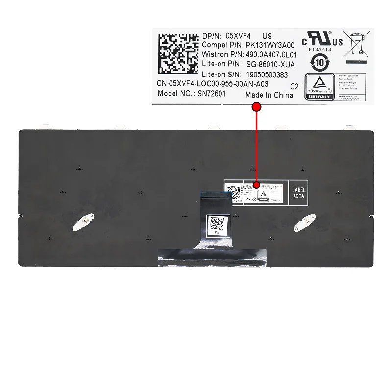 Teclado Embutido para Dell Latitude 3180 3181 3189 3190 3300 3310 3380 Series Laptop Wvpk0 0k47j Pk131ww4a14 Original Novo - Imagem 6