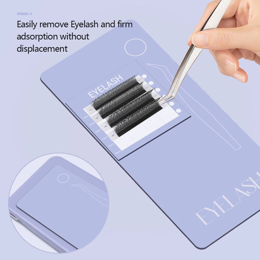 SAKURAHANA 속눈썹 이식 테이블 디스플레이 박스 개별 매달린 자석 시트용 팔레트 보관함 속눈썹 보호 박스