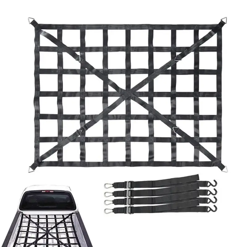 

Cargo Bungee Net 4 X 4Roof Rack Cargo Net Heavy Duty Heavy Duty Small Bungee Net Mesh Stretches To 12 X 18Compatible With Pickup