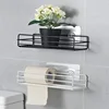Bathroom Shelf Wall Mounted Corner Storage Shelves Shampoo Holder Iron Shower Drain Basket Bathroom Accessories Organizer 3