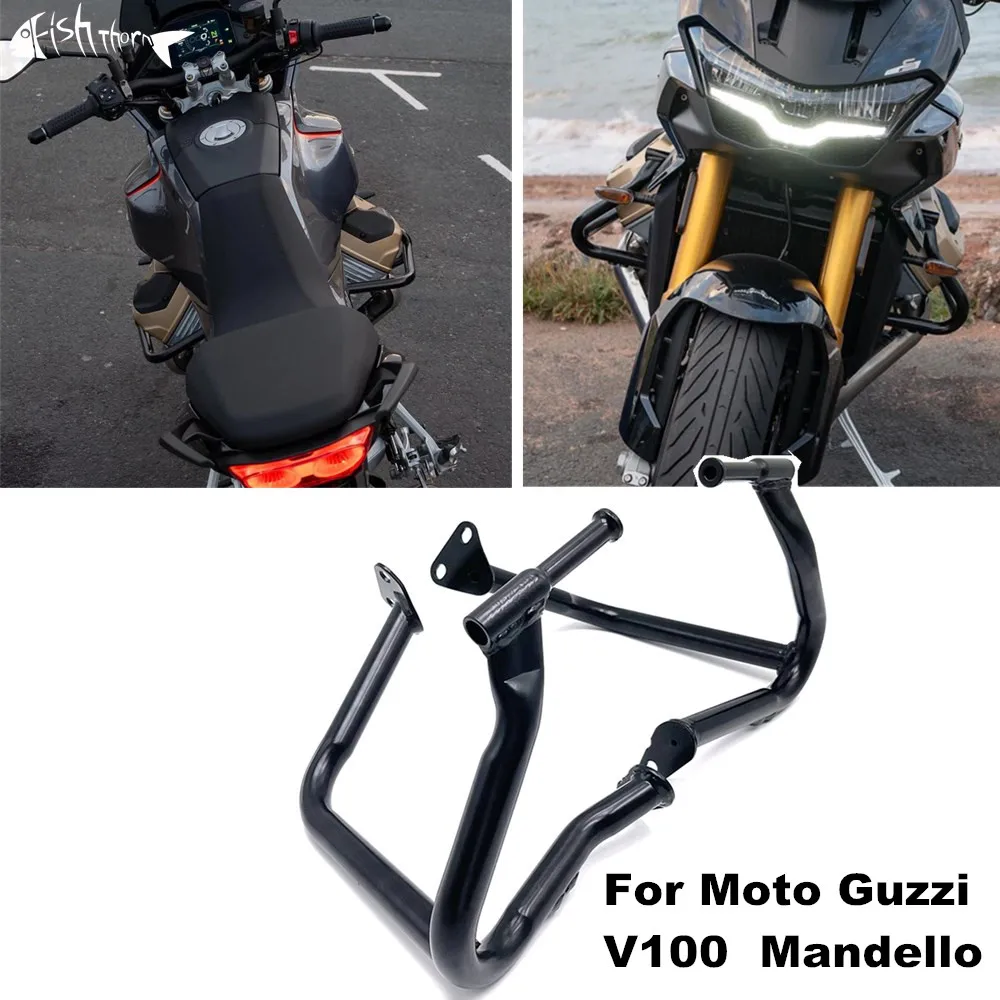 Per Moto Guzzi V100 Mandello 2023 2024 Paraurti Motore Moto Protezione Motore Crash Bar Bumpe V100 Mandello