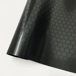 Glossy Black Cosmic Hex Forged Carbon Fiber Vinyl Wrap for Vehicle Accessories (Black Hex Carbon)