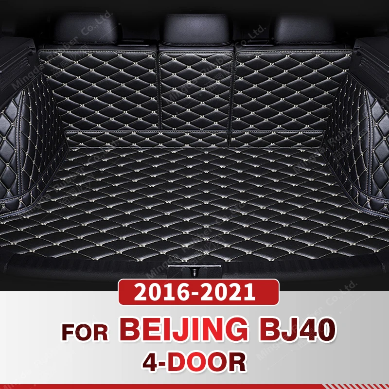 

Auto Full Coverage Trunk Mat For Beijing BJ40 4-Door 2016-2021 20 19 18 17 Car Boot Cover Pad Interior Protector Accessories