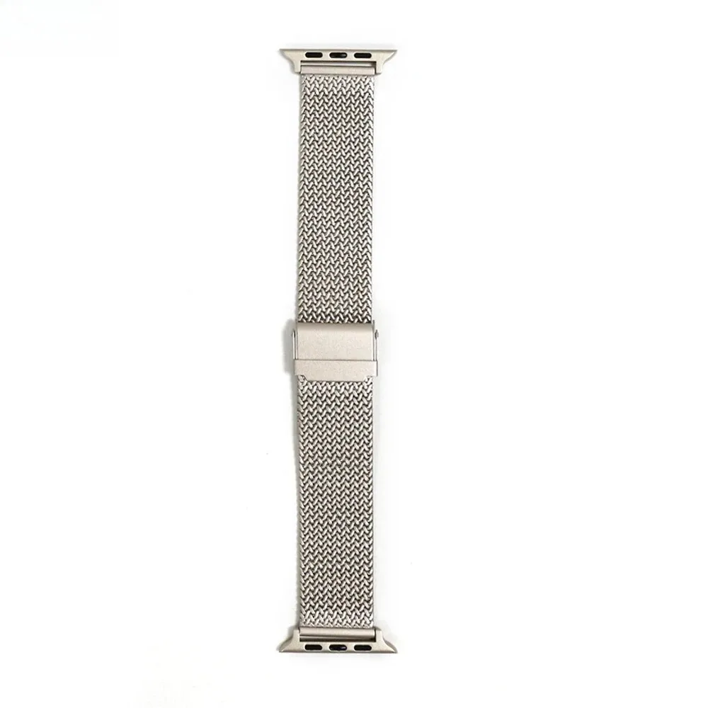 Premium Milanese Mesh Stainless Steel Watch Strap with Dual Safety Clasp - Adjustable Replacement Band