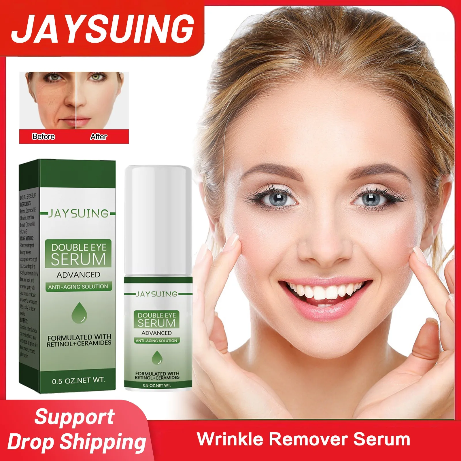 

Wrinkle Remover Serum Anti Aging Reduce Fine Lines Fade Forehead Wrinkles Tighten Firming Skin Care Moisturizing Facial Essence