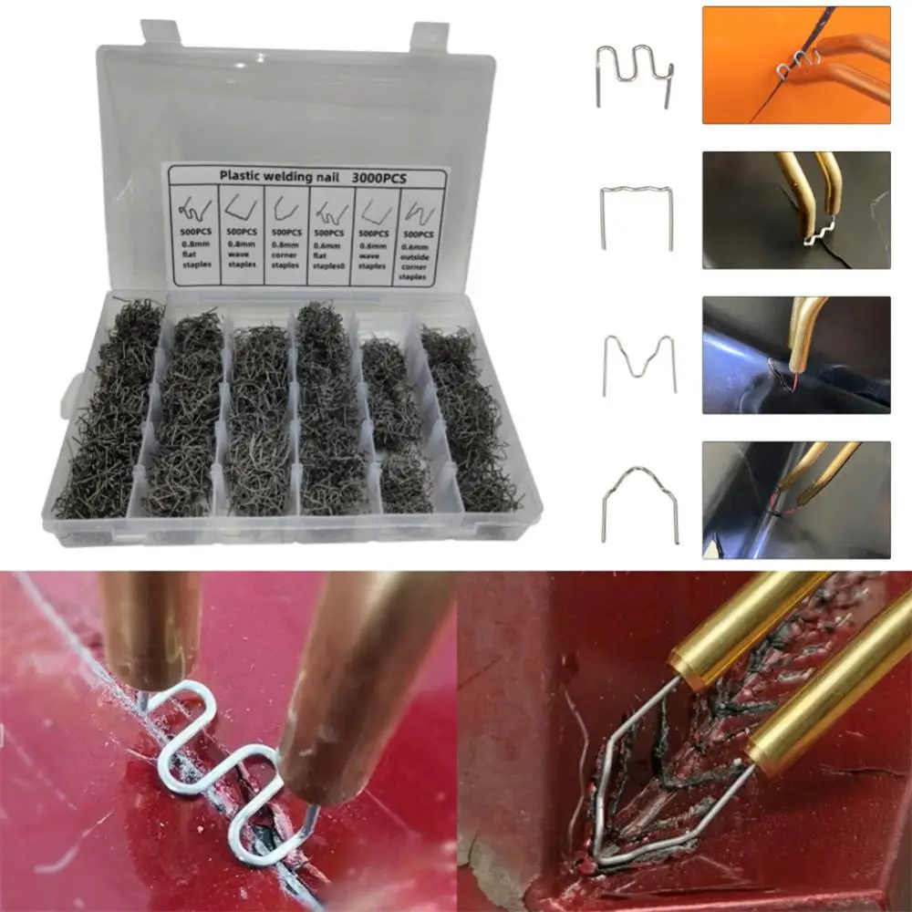 Automotive Plastic Repair Welding Nail Pre Cut Wave Staples Bumper Repairs Hot Stapler Plastic Welder 3
