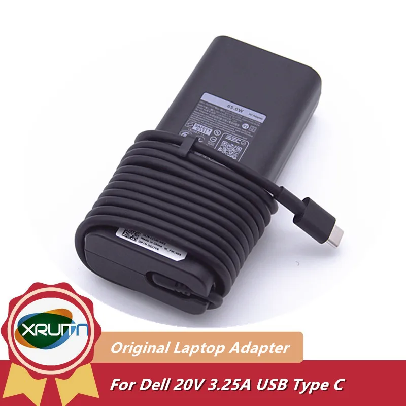 

For Dell 65W USB-C Type C Laptop AC Adapter Power Charger 20V-3.25A 5V3A 9V3A 15V3A HA65NM190 LA65NM170 DA65NM170 DA65NM190