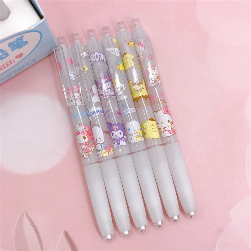 산리오 귀여운 동물 기계식 펜슬, 그림 쓰기 자동 펜, 학교 사무용품, 귀여운 0.5mm, 로트당 36 개