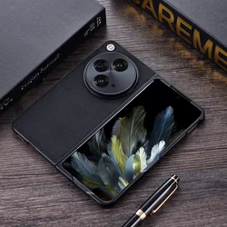 Nylon Texture Shockproof Lens Protection Hard Plastic Case for Oneplus Open (Black)