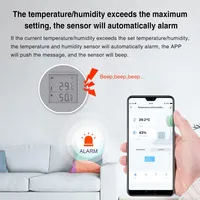 Tuya Zigbee Temperature Humidity Sensor Indoor Hygrometer Thermometer Detector LCD Screen Smart Life App Battery Or USB Powered - Image 3
