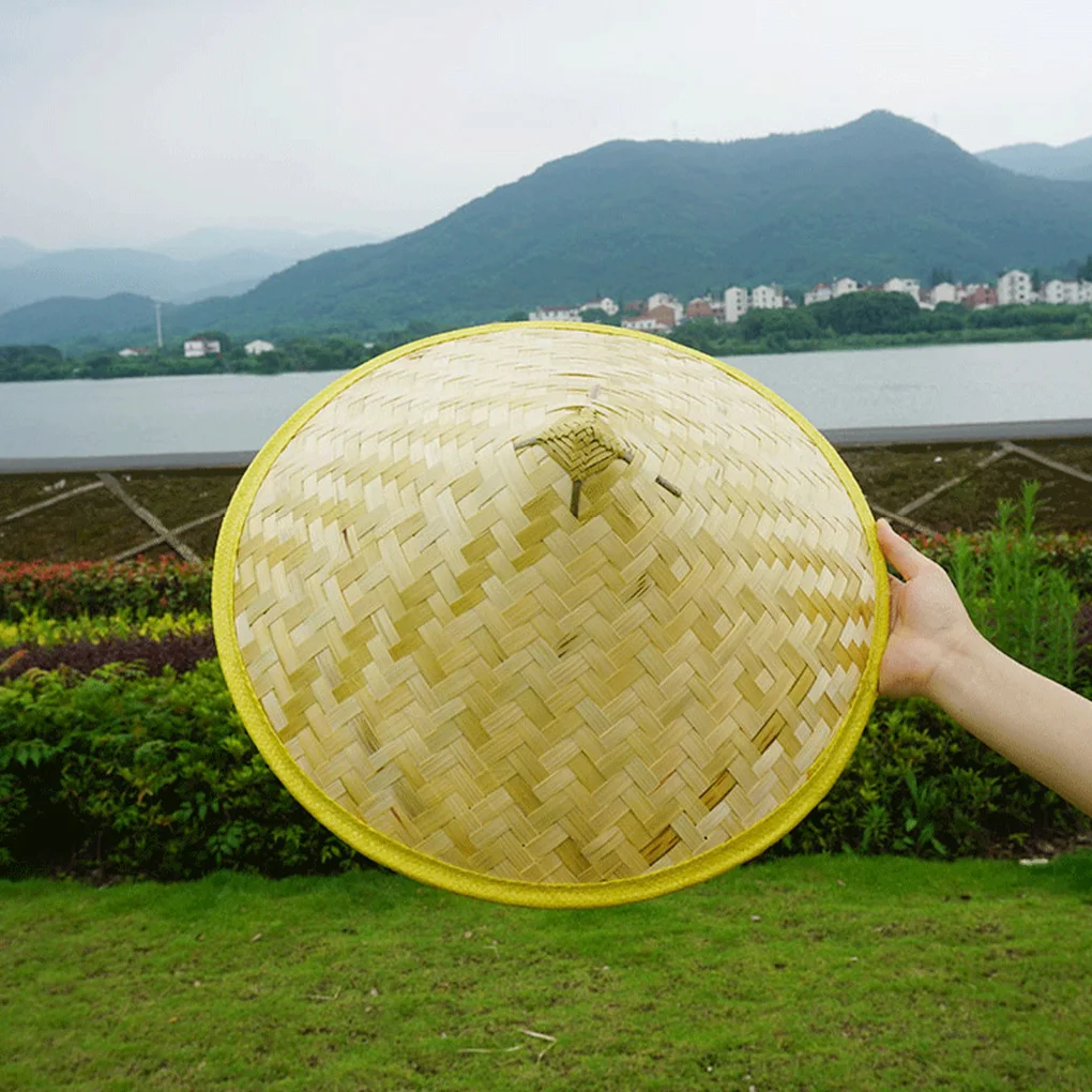 1PC Rice Farmer Hat For Men Women Chinese Bamboo Hat For Adult Unisex ...