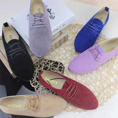 Snoepkleuren dames platte schoenen met veters suède lichtgewicht casual  damesschoenen nieuw herfst dames sneakers 2022 grote maat