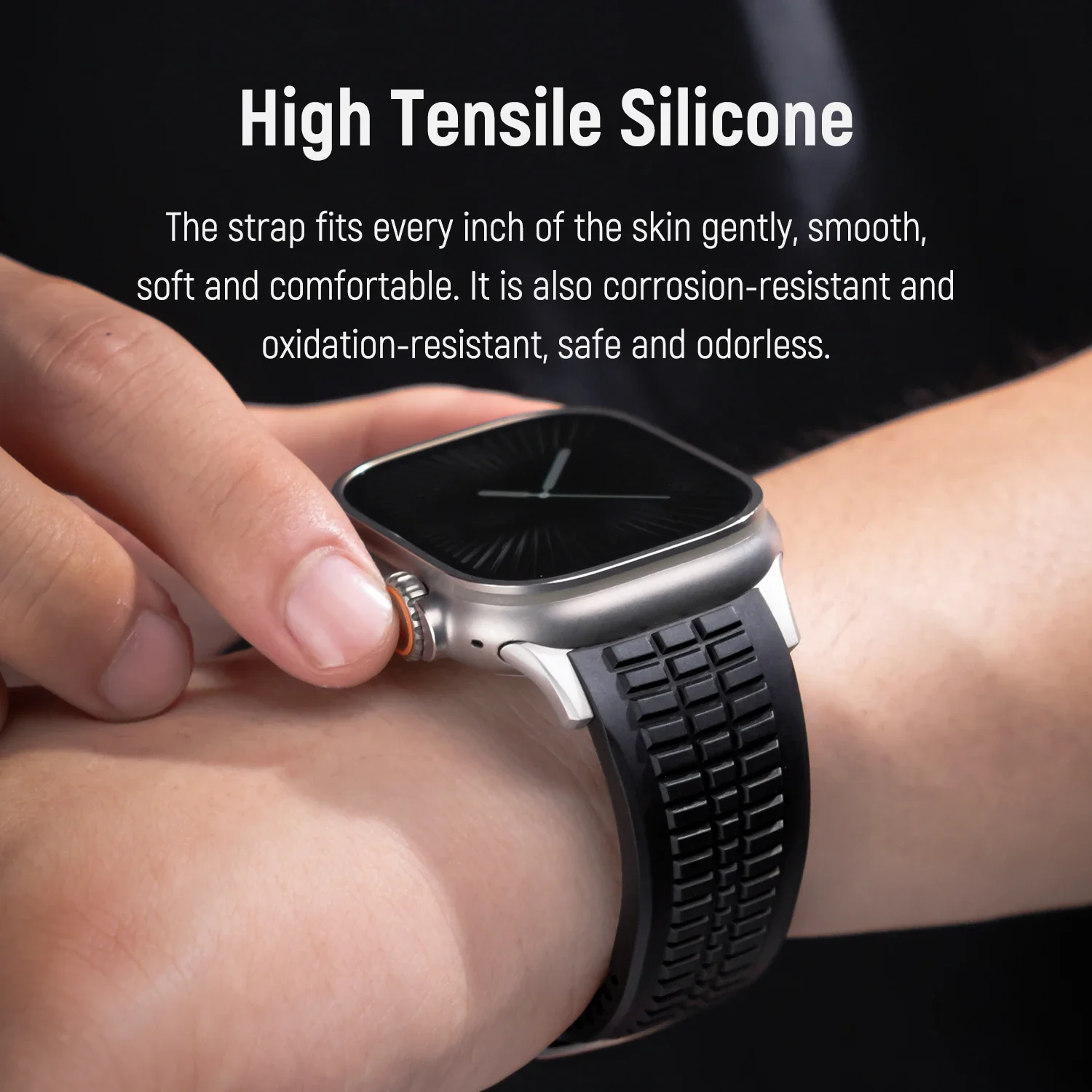 Elegant Rubber Sports Strap - Luxury Bracelet