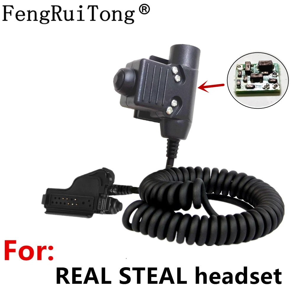 Tactics U94 PTT AMPLIFIED version for Motorola MTS/XTS5000 radio for REAL STEAL headset 3M comtacs/MSA Dynamic MIC headset