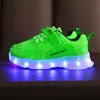 New Children's LED Light Shoes USB Charging Children's Sneakers Mesh Breathable Boys and Girls' Sports Shoes 3