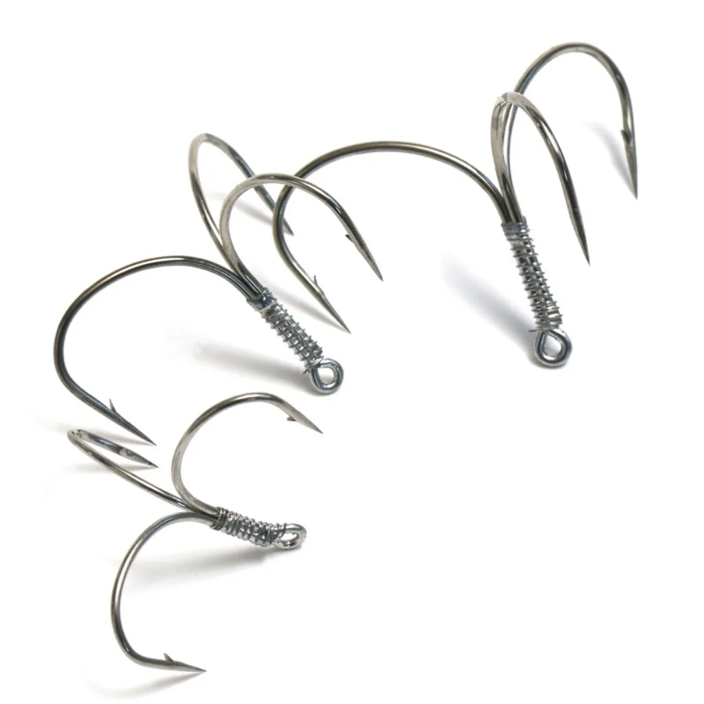 

5pcs Treble Jig Fishhooks new Lure Sharpened High Carbon Steel Hook Fishing Tackle Sharpness Barbed Hooks Outdoor